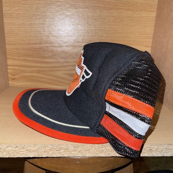 Vintage Harley Davidson Museum Snapback Trucker Hat 3 Three Stripes USA York PA - Picture 4 of 12